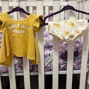 Baby two piece summer outfit 0-3M